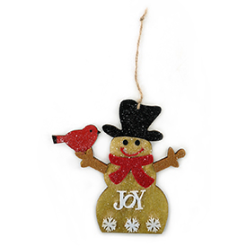 Brown snowman pendant