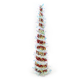 Iridescent Tinsel christmas tree decoration