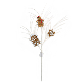 Gingerbread man snowflake house spray