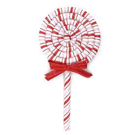 Red and white pink lollipop decorations