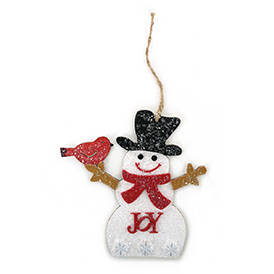 White snowman pendant
