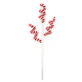Red white wool christmas decoration