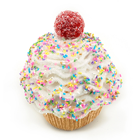 Colorful frosting cupcake