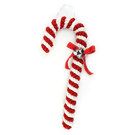 Wool cane sugar shape hanging decoration