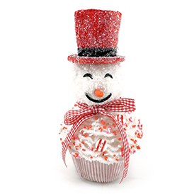 Snowman cupcake decoration