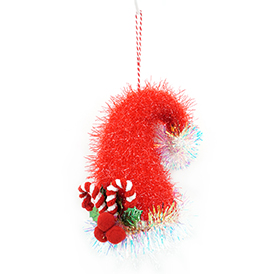 Red santa hat hanging decoration