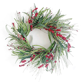 Pine needle ferns wreath