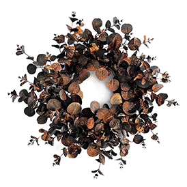 Orange eucalyptus wreath