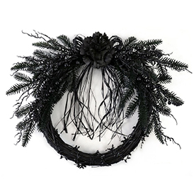 Rose fern wreath