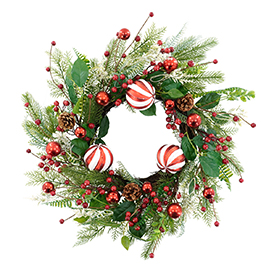 Red  Ball Wreath
