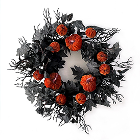 Halloween Pumpkin Wreath